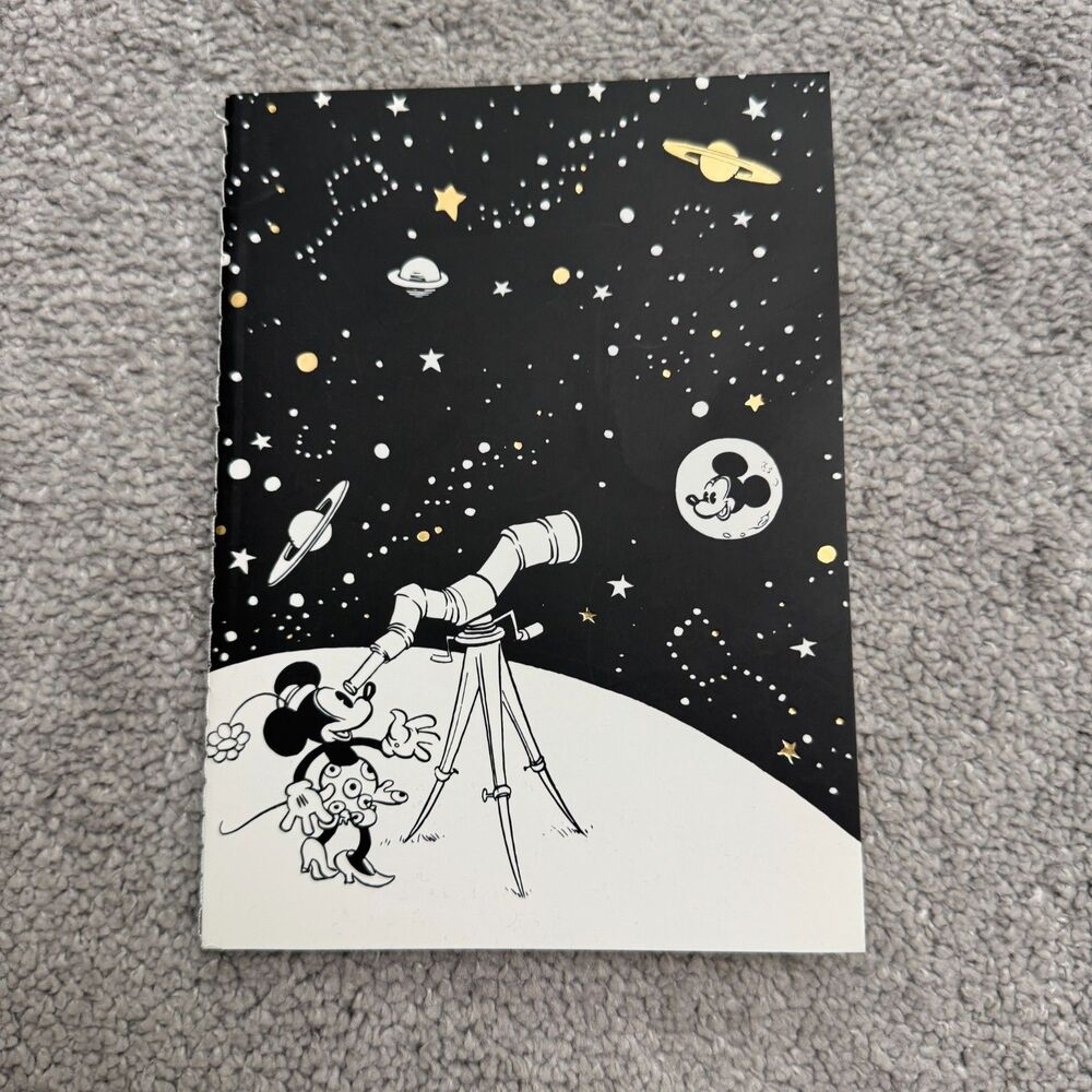 Disney Miniso Minnie Mouse Space Telescope Pocket Mini Notebook Blank Journal